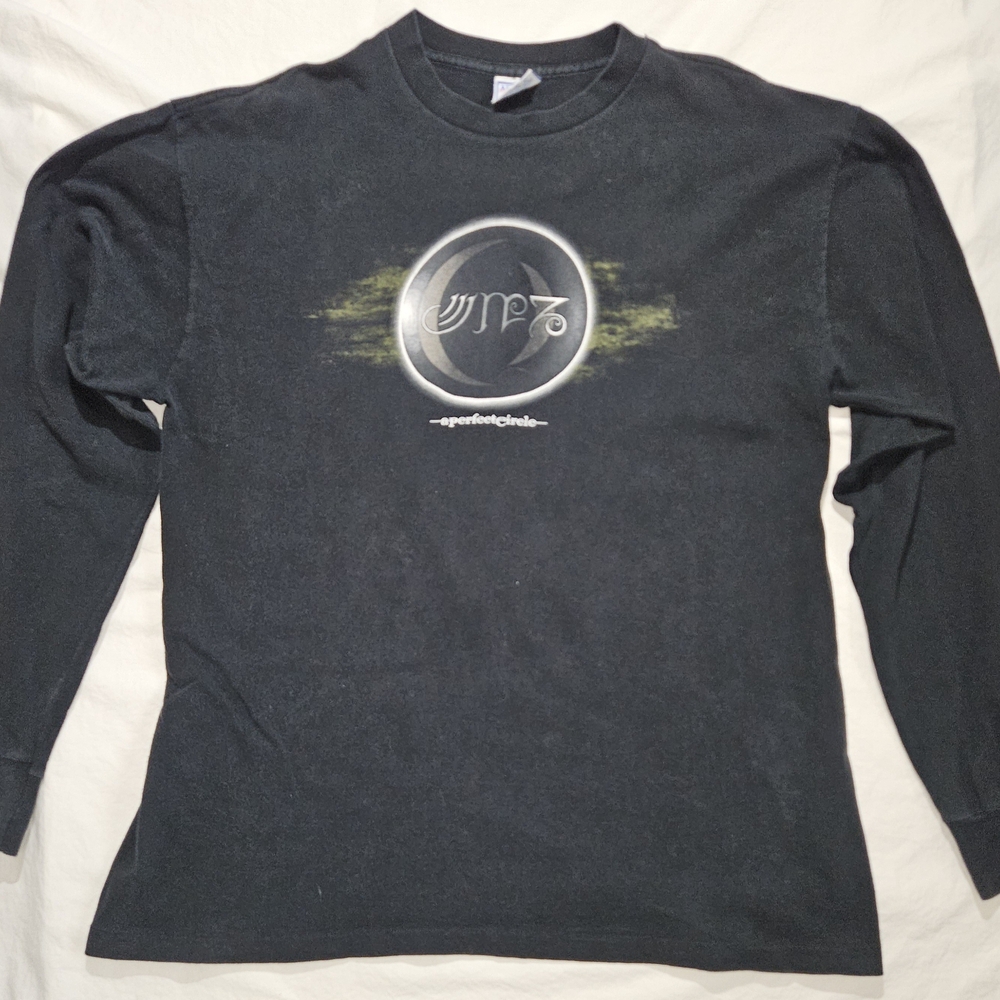 A Perfect Circle Vintage Black Long Sleeve Doubke Sided Graphic Tee